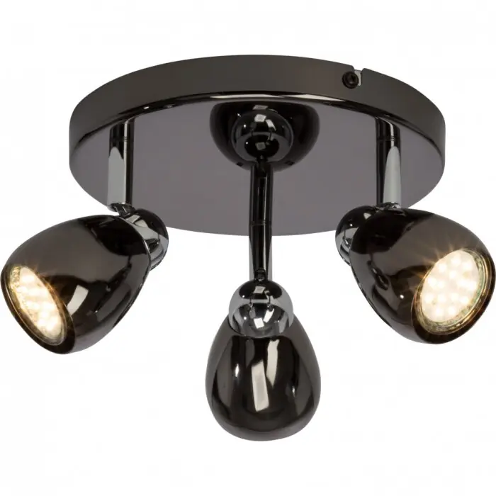 Korting Brilliant MILANO LED Plafondlamp Chroom, Zwart, 3-lichts