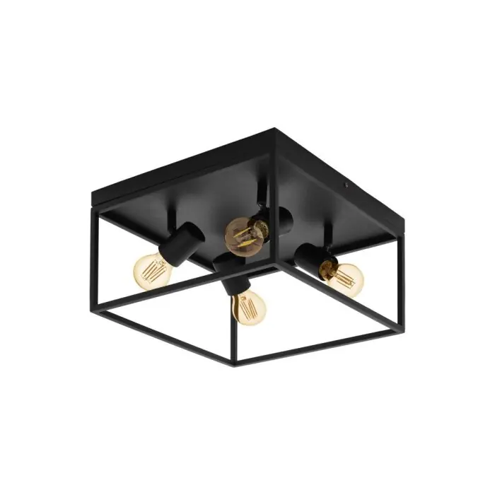 EGLO SILENTINA Plafondlamp Zwart, 4-lichts Alleen Vandaag