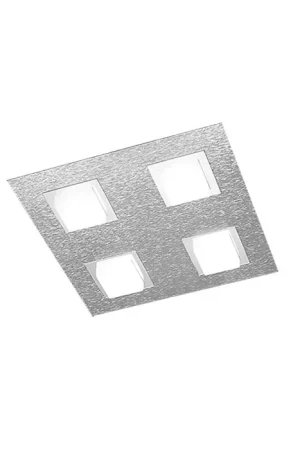 Grossmann BASIC Plafondlamp LED Aluminium, 4-lichts Exclusieve Aanbieding