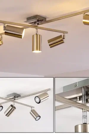 Zuoz Plafondlamp Chroom, Nikkel mat, 5-lichts Lage Kosten