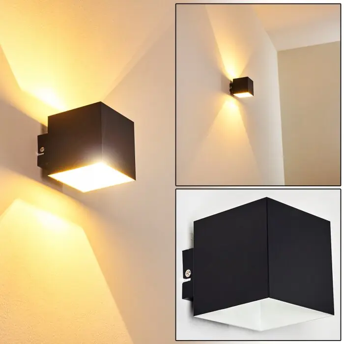 Varco Muurlamp Zwart, 1-licht Uitverkoop