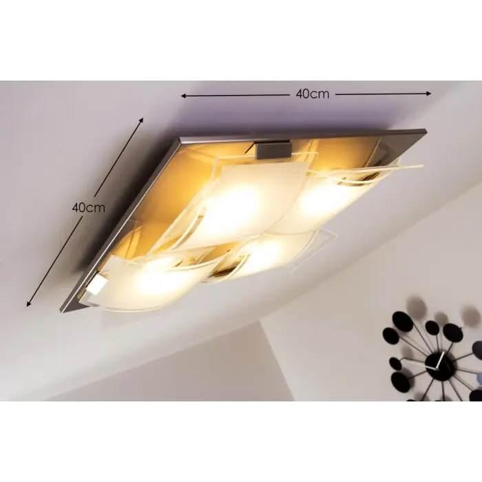 Eglo GUADIANO Plafondlamp LED Nikkel mat, 4-lichts Korting