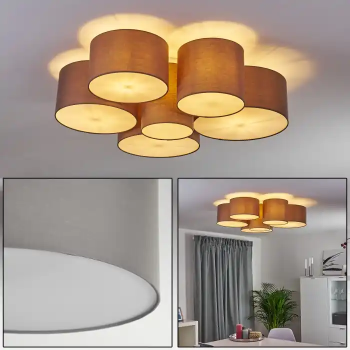 Payette Plafondlamp Wit, 6-lichts Shop Nu