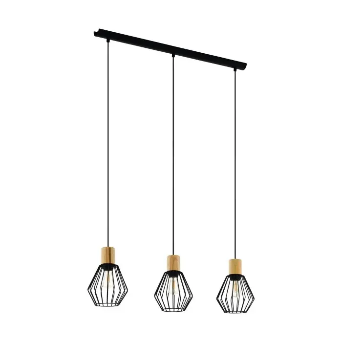 Eglo PALMORLA Hanger Bruin, Zwart, 3-lichts Koop Vandaag