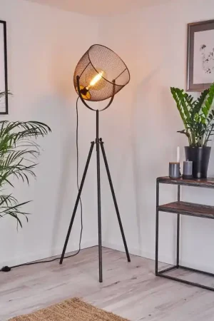 Wesa Staande lamp Antiek nikkel, 1-licht Rechtstreeks Van De Fabrikant