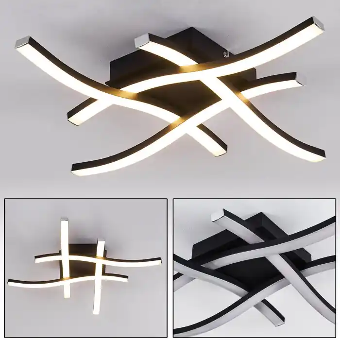 Bestel Nu Letala Plafondlamp LED Zwart, 4-lichts