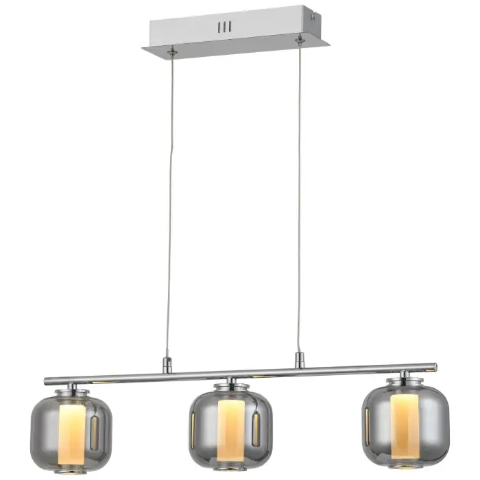Aanbieding Brilliant Rafa Hanglamp LED Chroom, 3-lichts