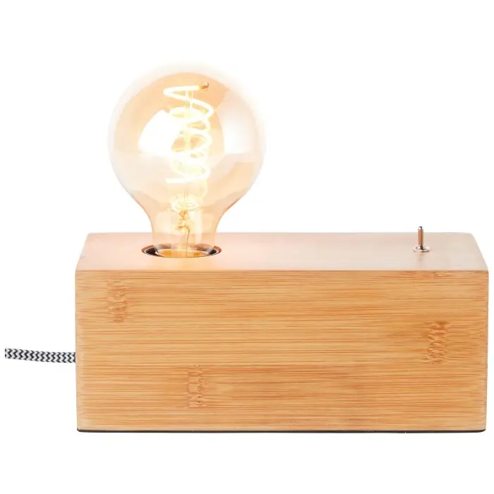 Exclusieve Aanbieding Brilliant Armena Tafellamp Hout donker, 1-licht