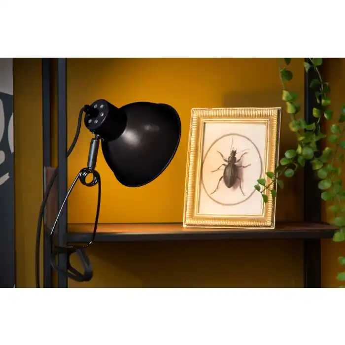 Lucide MOYS Klemlamp Zwart, 1-licht Flitsaanbieding