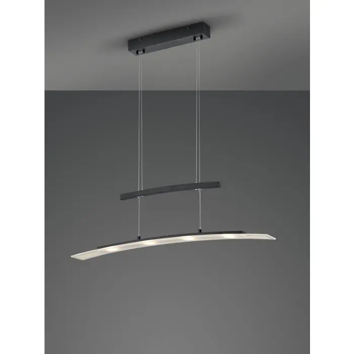 Reality Samos Hanglamp LED Zwart, 4-lichts Seizoensaanbieding