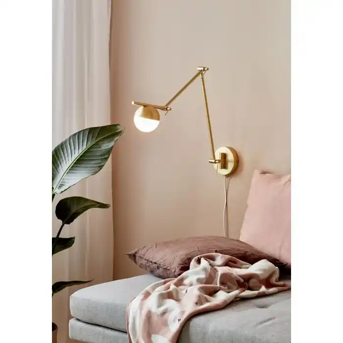 Nordlux CONTINA Muurlamp Messing, 1-licht Speciale Aanbieding