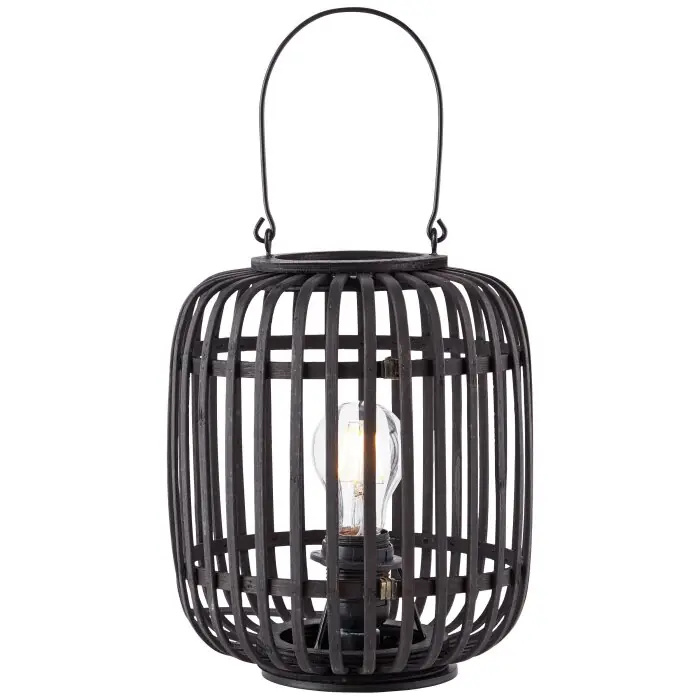 Brilliant Woodrow Tafellamp Hout donker, Zwart, 1-licht Alleen Vandaag
