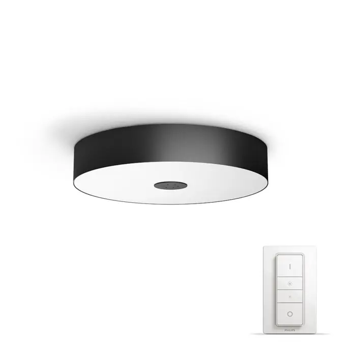 Korting Philips Hue Ambiance White Fair Plafondlamp LED Zwart, 1-licht, Afstandsbediening