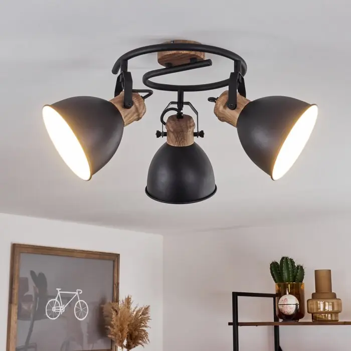 Op = Op Banjul Plafondlamp Zwart, 3-lichts
