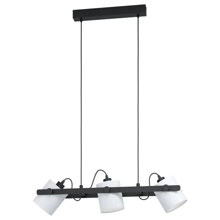 Eglo HORNWOOD Hanger Zwart, 3-lichts Snelle Levering