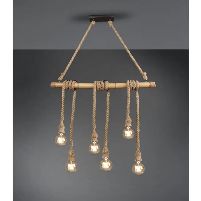 Beste Prijs Reality Wilma Hanglamp LED Bruin, Grijs, 6-lichts