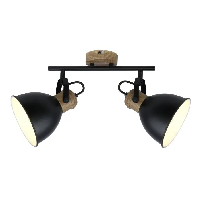 Hete Deal Globo WIHO Spotlamp Zwart, 2-lichts