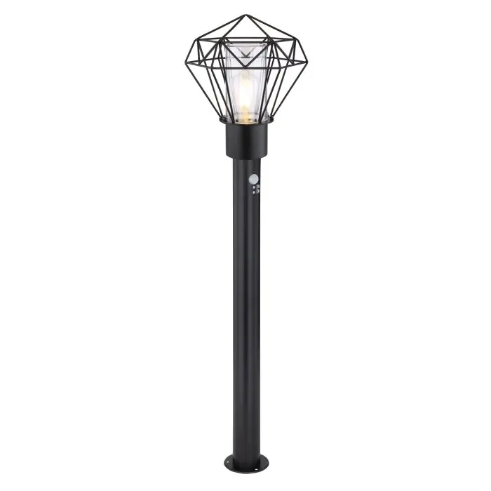 Globo HORACE Buitenlamp Zwart, 1-licht, Bewegingsmelder Veilige Betaling