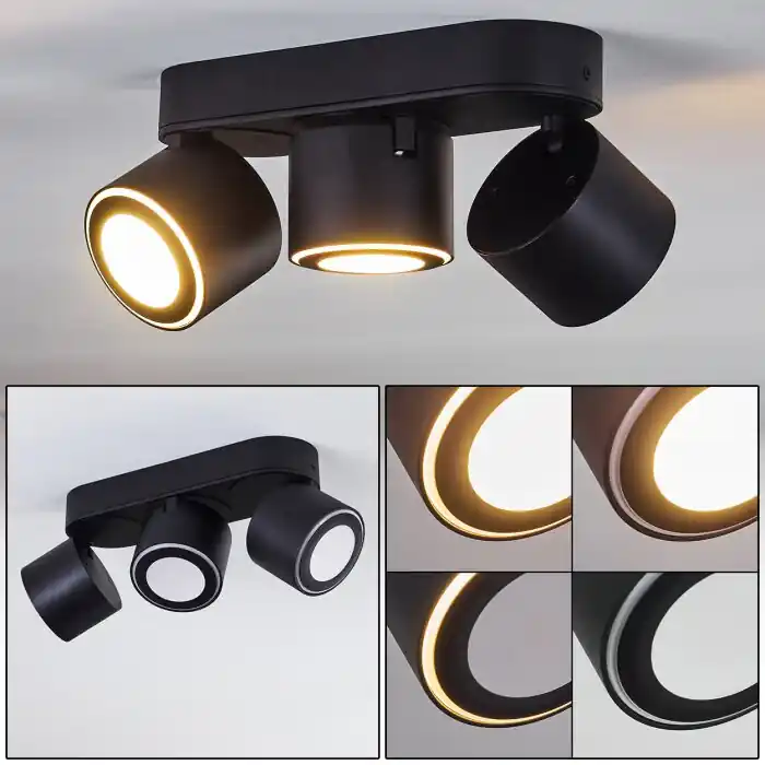 Speciale Aanbieding Appleton Plafondlamp LED Zwart, 3-lichts
