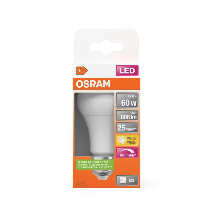 Osram LED E27 9 Watt 2700 Kelvin 806 Lumen Hete Deal