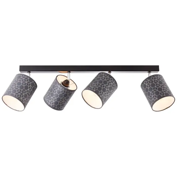 Brilliant Galance Spotlamp Zwart, 4-lichts Korting