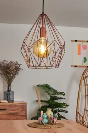 Zarembo Hanger Koperkleurig, 1-licht Snelle Levering