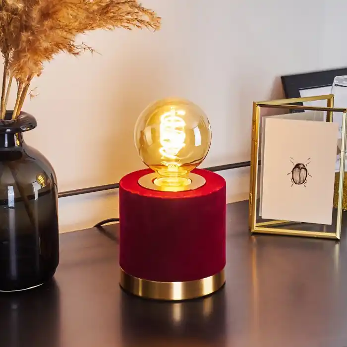 Weruga Tafellamp Messing, Red, 1-licht Flitsaanbieding
