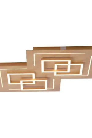 Weekendaanbieding Paul Neuhaus Q-LINEA Plafondlamp LED Hout licht, 8-lichts, Afstandsbediening