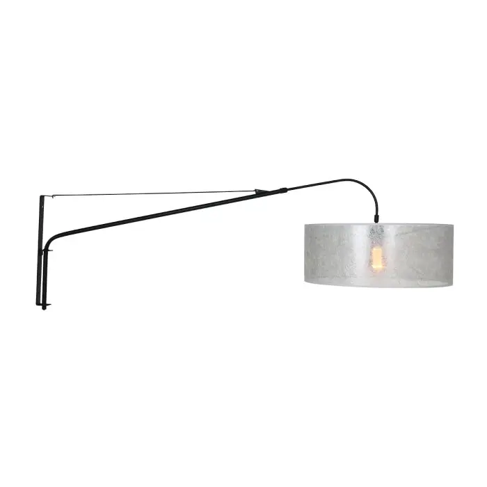 Steinhauer Gramineus Muurlamp Zwart, Zilver, 1-licht Flitsaanbieding
