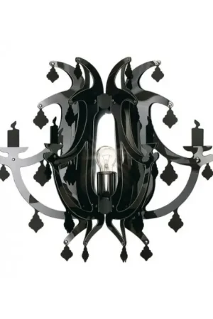 Slamp GINETTA Muurlamp Zwart, 1-licht Betrouwbaar