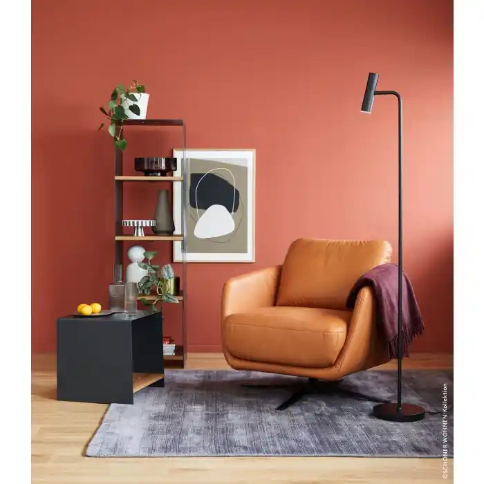 Beperkte Voorraad SCHÖNER WOHNEN-Kollektion STINA Staande lamp LED Zwart, 1-licht