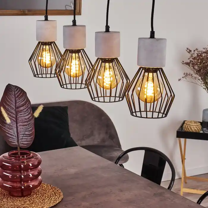 Annadale Hanger Grijs, Zwart, 4-lichts Beperkte Voorraad