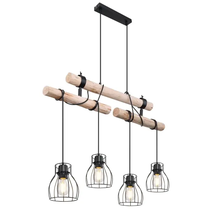 Aanbieding Globo MINA Hanger Zwart, 4-lichts