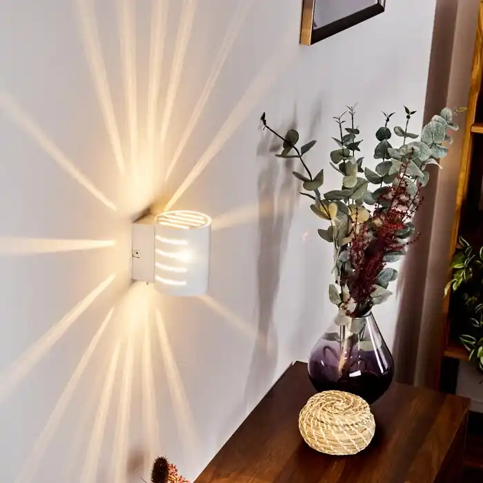 Betrouwbaar Ponte Muurlamp Wit, 1-licht