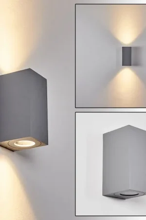 Aanbieding Boda Buiten muurverlichting Grijs, 2-lichts