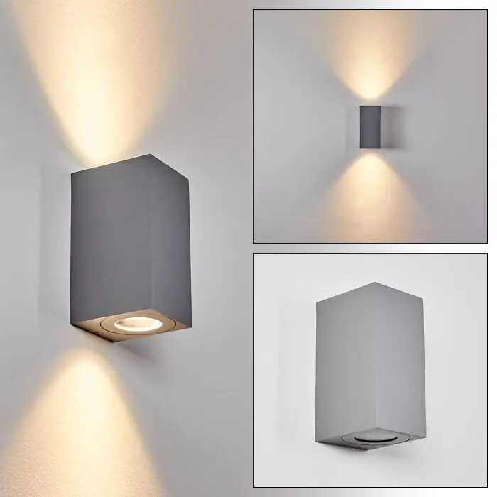 Aanbieding Boda Buiten muurverlichting Grijs, 2-lichts