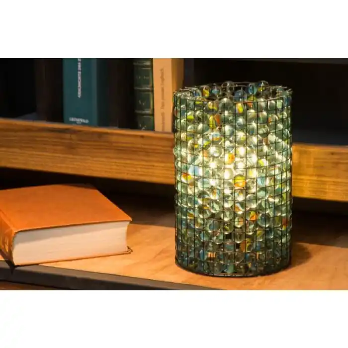 Superprijs Lucide MARBLOUS Tafellamp Groen, Zwart, 1-licht