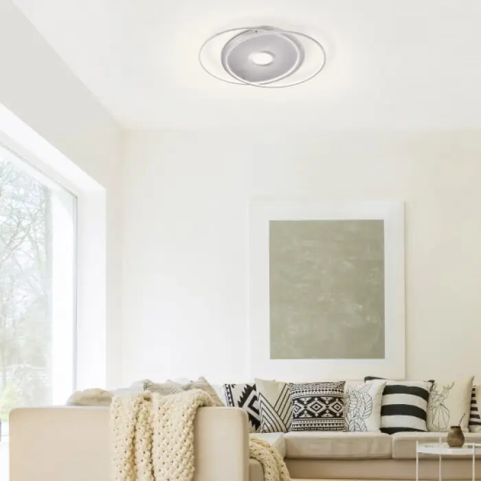 Flitsaanbieding Paul Neuhaus Q-AMIRA Plafondlamp LED Staal geborsteld, 1-licht, Afstandsbediening