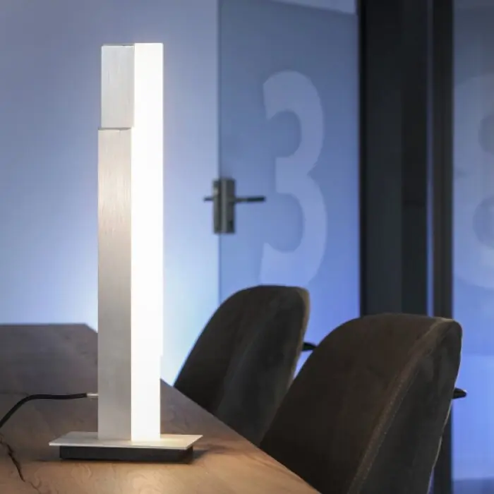 Paul Neuhaus Q-TOWER Tafellamp LED Aluminium, 2-lichts, Afstandsbediening Lage Kosten