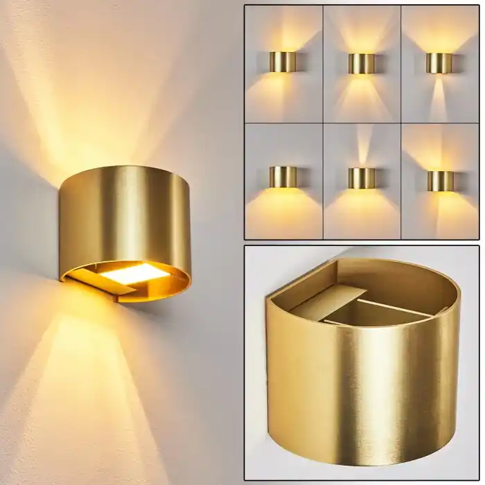 Badajoz Muurlamp LED Goud, Messing, 1-licht Weekendaanbieding