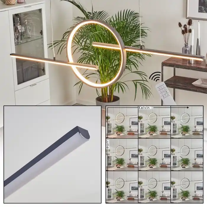 Alelua Hanglamp LED Grijs, 1-licht, Afstandsbediening Dagaanbieding