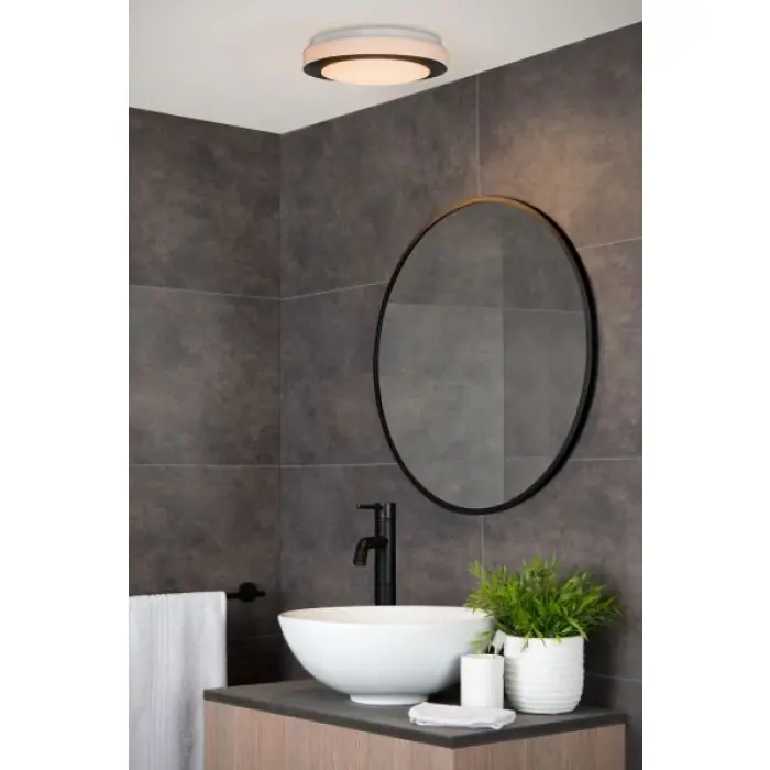 Lucide DIMY Plafondlamp LED Zwart, Wit, 1-licht Koopje