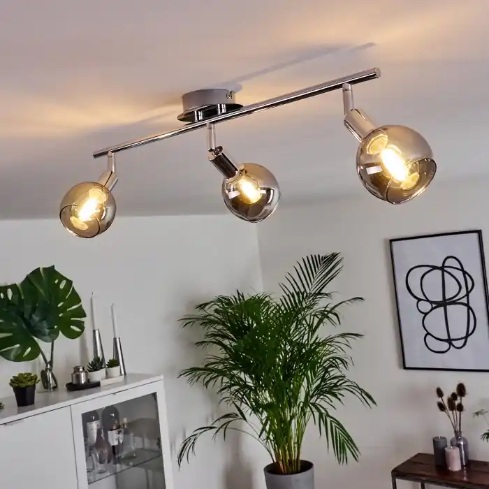Stranderod Plafondlamp Chroom, 3-lichts Nieuw