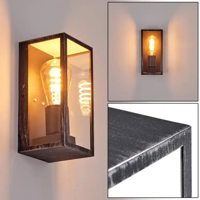 Aanbieding Hakkas Buiten muurverlichting Zwart, Zilver, 1-licht