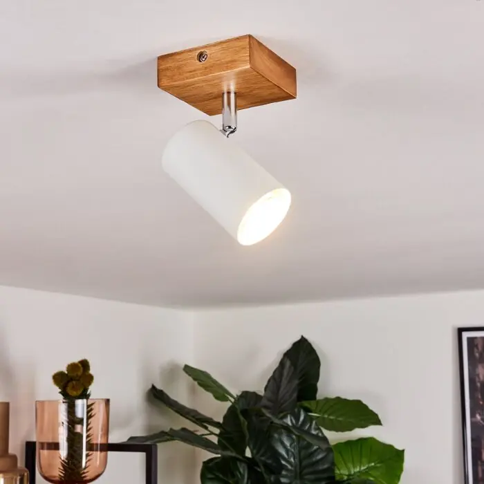 Zuoz Plafondlamp Hout licht, 1-licht Voordeelprijs