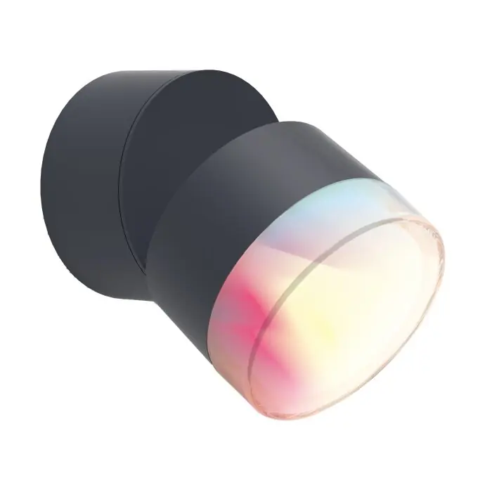 Lutec DROPSI Buiten muurverlichting LED Antraciet, 1-licht, Kleurwisselaar Bestseller