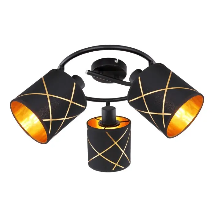 Nieuw Globo BEMMO Plafondlamp Zwart, 3-lichts