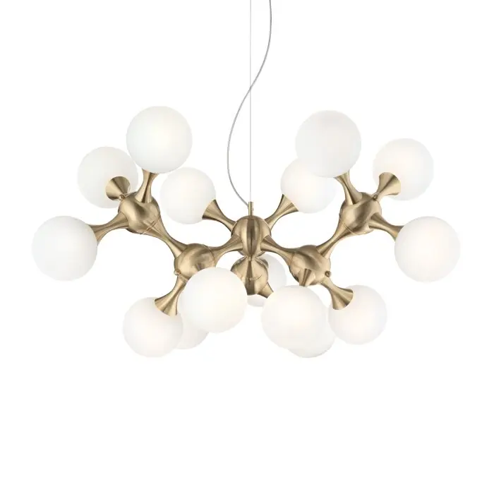 Tijdelijk Beschikbaar Ideallux NODI Hanglamp Messing, 15-lichts