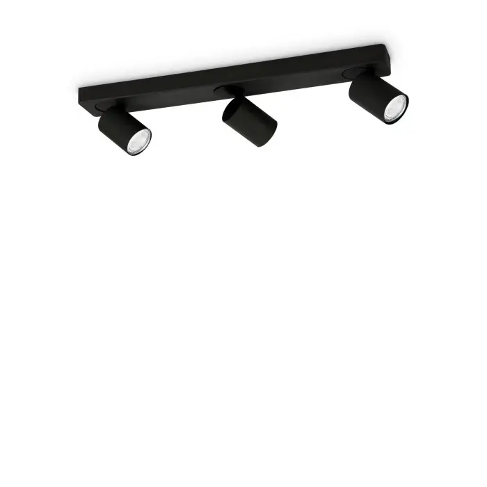 Ideallux RUDY Plafondlamp Zwart, 3-lichts Seizoensaanbieding