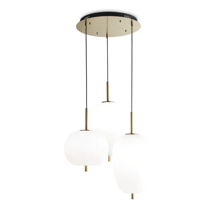 Direct Verzonden Ideallux UMILE Hanglamp LED Messing, Zwart, 1-licht